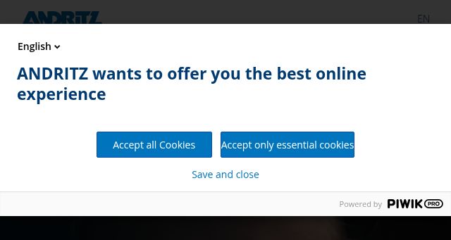 Screenshot of andritz.com