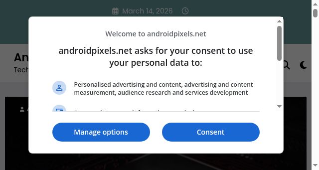 Screenshot of androidpixels.net