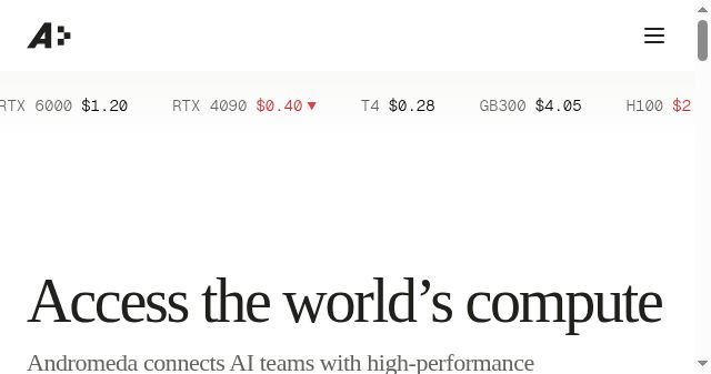 Screenshot of andromeda.ai