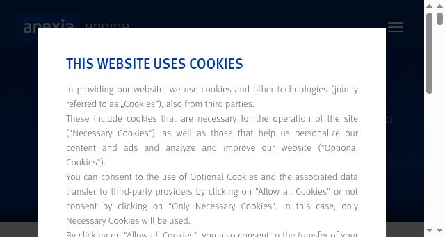 Screenshot of anexia-engine.com