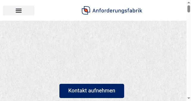 Screenshot of anforderungsfabrik.de