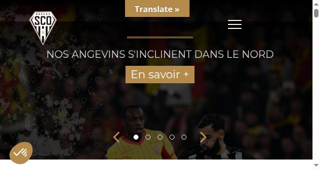 Screenshot of angers-sco.fr