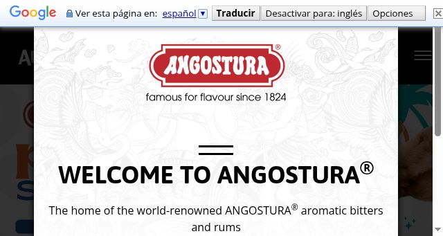 Screenshot of angostura.com