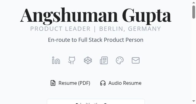 Screenshot of angshumangupta.com