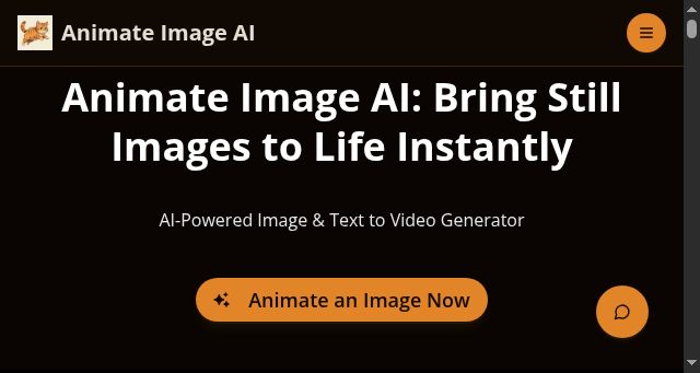Screenshot of animate-image.ai