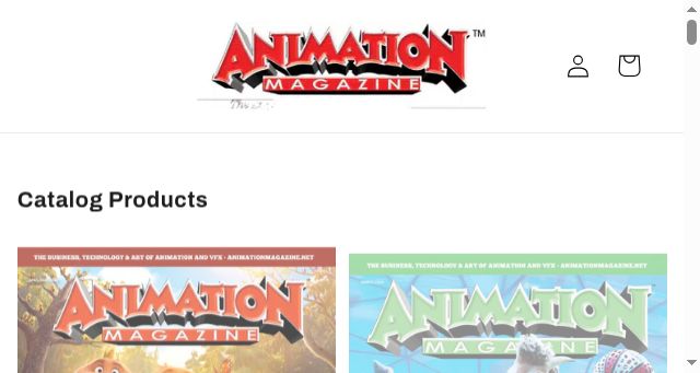 Screenshot of animationmagazine.shop