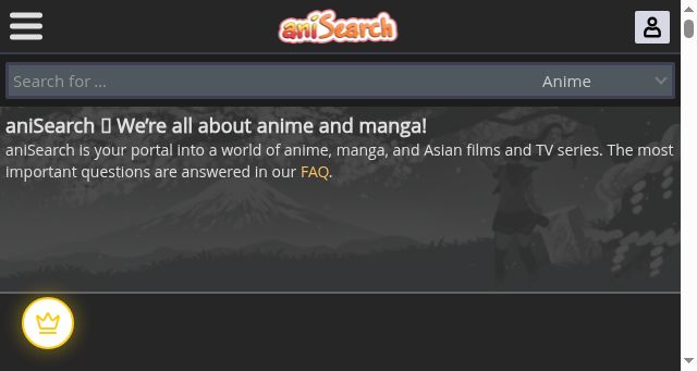 Screenshot of anisearch.com