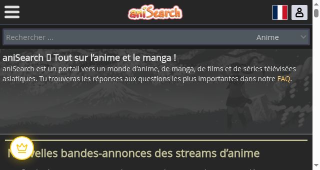 Screenshot of anisearch.fr