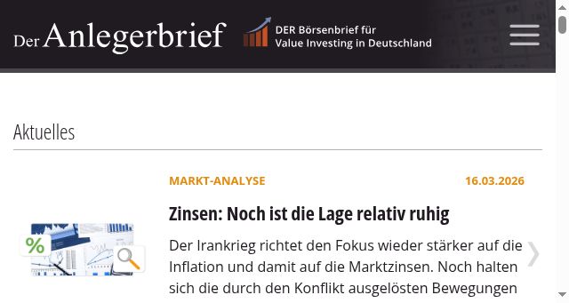 Screenshot of anlegerbrief.com
