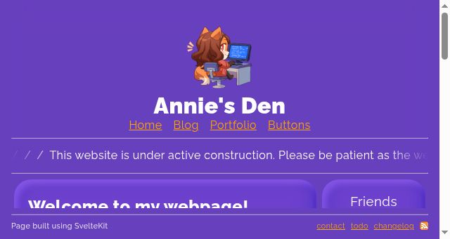 Screenshot of anniesden.dev