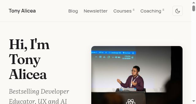 Screenshot of anthonyalicea.com