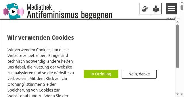 Screenshot of antifeminismus-begegnen-mediathek.de