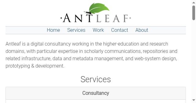 Screenshot of antleaf.com