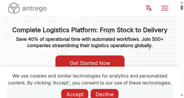 Screenshot of antrego.net