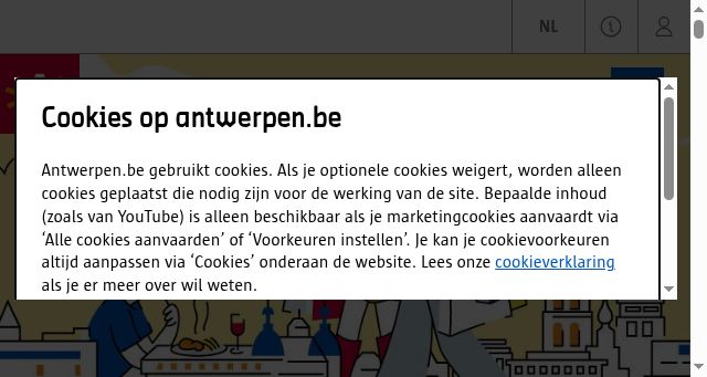 Screenshot of antwerpen.be