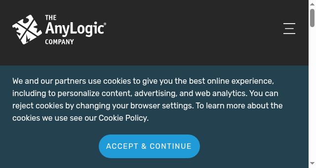 Screenshot of anylogic.company