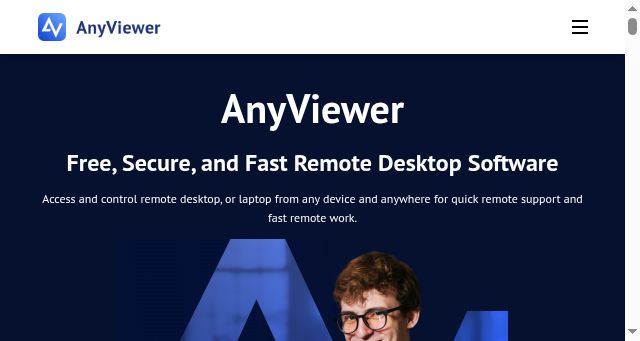 Screenshot of anyviewer.com