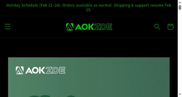 Screenshot of aokzoestore.com