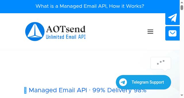 Screenshot of aotsend.com