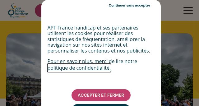 Screenshot of apf-francehandicap.org