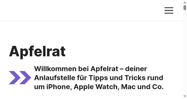 Screenshot of apfelrat.de