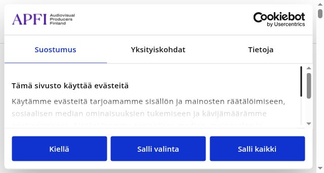 Screenshot of apfi.fi