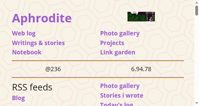Screenshot of aphrodite.dev