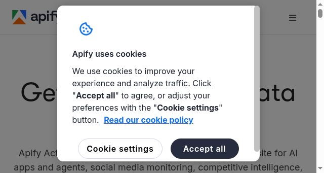 Screenshot of apify.com