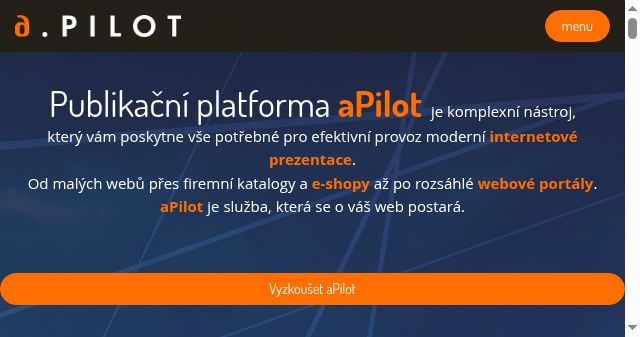 Screenshot of apilot.cz