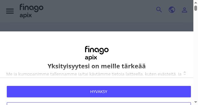 Screenshot of apix.fi