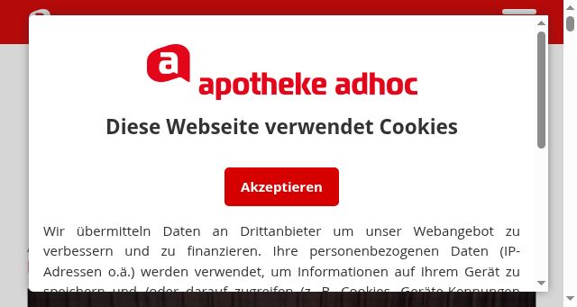 Screenshot of apotheke-adhoc.de