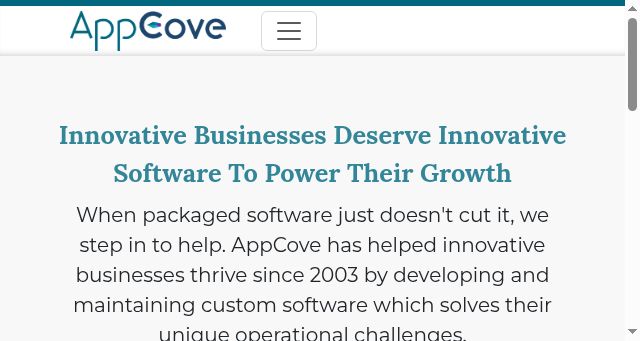 Screenshot of appcove.com