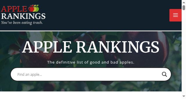 Screenshot of applerankings.com