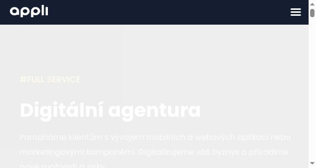 Screenshot of appli.cz