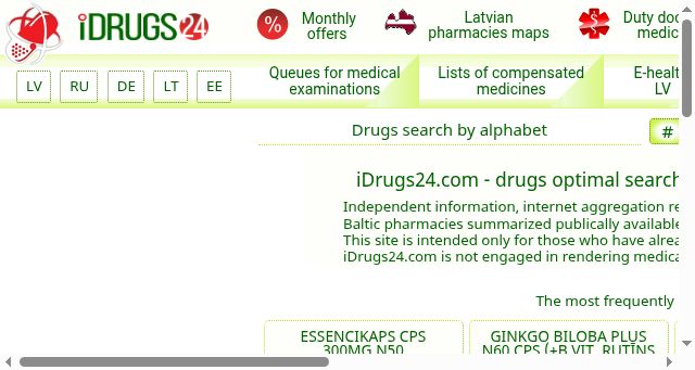 Screenshot of apteka.lv