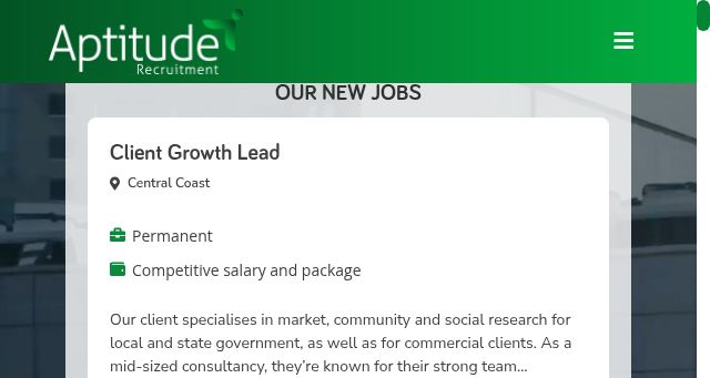 Screenshot of aptitude.au