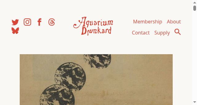 Screenshot of aquariumdrunkard.com