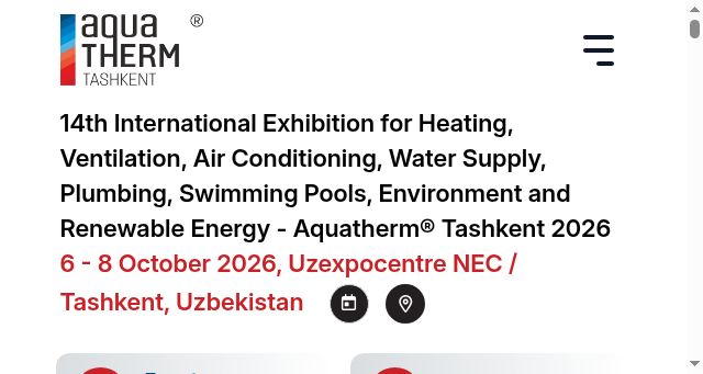 Screenshot of aquatherm-tashkent.uz