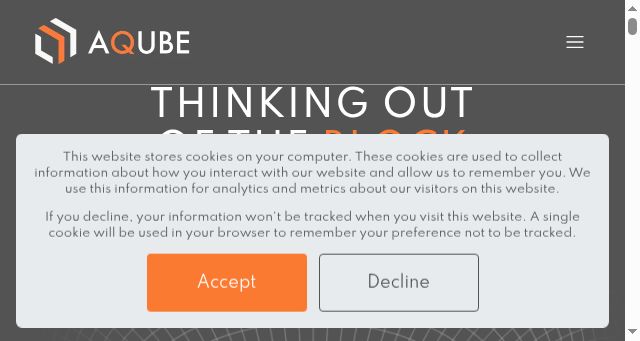 Screenshot of aqube.io