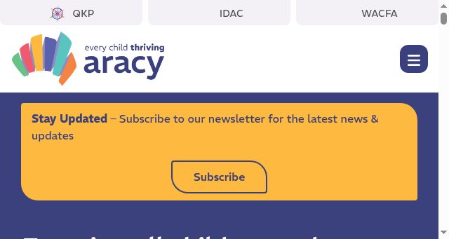 Screenshot of aracy.org.au
