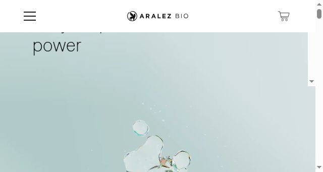Screenshot of aralezbio.com