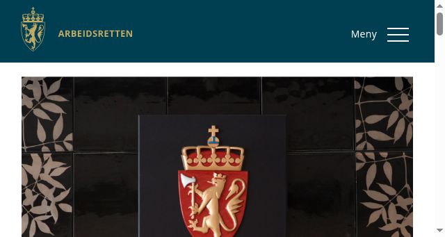 Screenshot of arbeidsretten.no