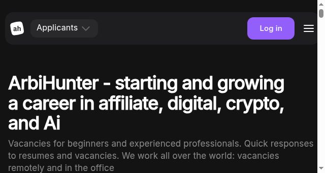 Screenshot of arbihunter.com