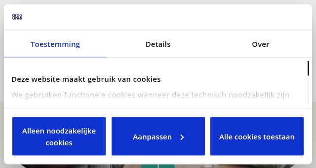 Screenshot of arbounie.nl