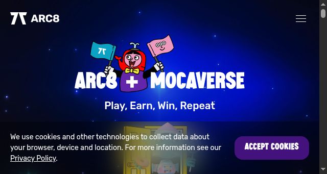 Screenshot of arc8.com