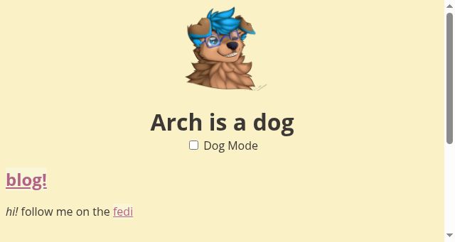 Screenshot of arch.dog