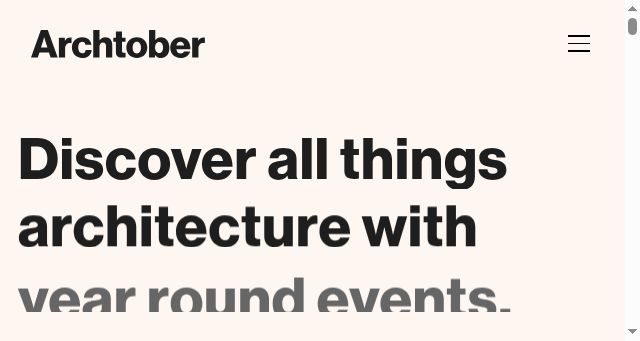 Screenshot of archtober.org