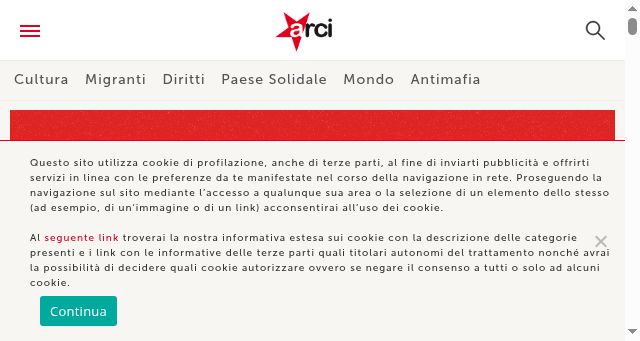 Screenshot of arci.it