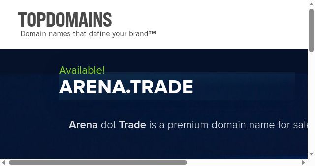 Screenshot of arena.trade