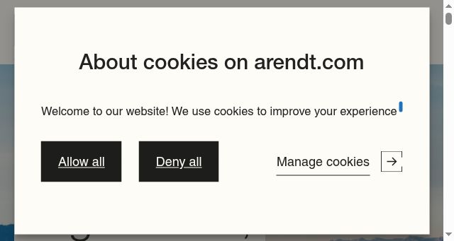 Screenshot of arendt.com